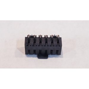 The CEIA Encoder AUX - RXD & TXD - Female Plug is a black plastic connector with six front-facing slots.