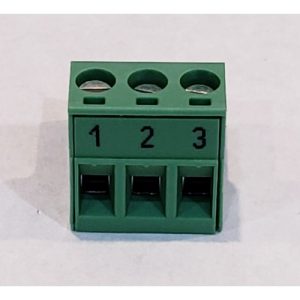 CEIA Reject Connection - Male Plug for SCD Card (J8), green 3-position terminal block labeled 1, 2, and 3.