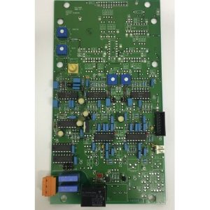 Fortress Pinpoint Main Board featuring capacitors, resistors, ICs, and connectors on a green circuit board.