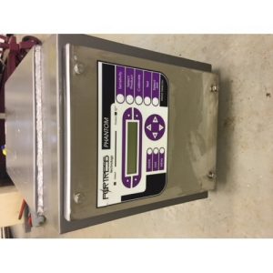 Fortress Technology Head Only 8" x 4" with display and navigation buttons placed on a concrete floor.