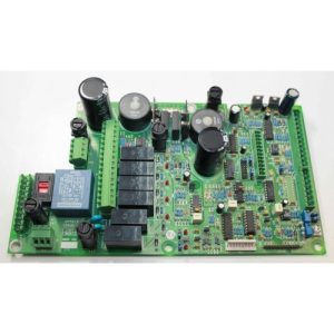 Refurbished Goring Kerr DSP2 Power Supply DP7912 (European), featuring relays, capacitors, connectors, and ICs.