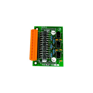 The Loma Serial Link Board is a green circuit board with an orange connector, shown from above on a white background.