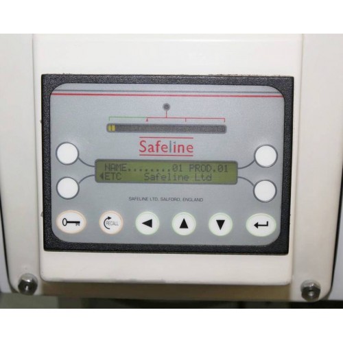Close-up of a Mettler Toledo Control Module V1 and V2 - Refurbished showing product info and function buttons.