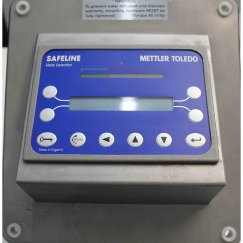Close-up of a refurbished Mettler Toledo Control Module V1 and V2 with buttons and digital display screen.